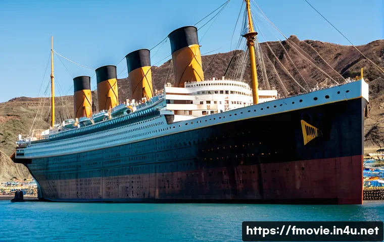 타이타닉 촬영지 비하인드 - A breathtaking panoramic view of the colossal Titanic film set at Rosarito Beach, Baja California, M...